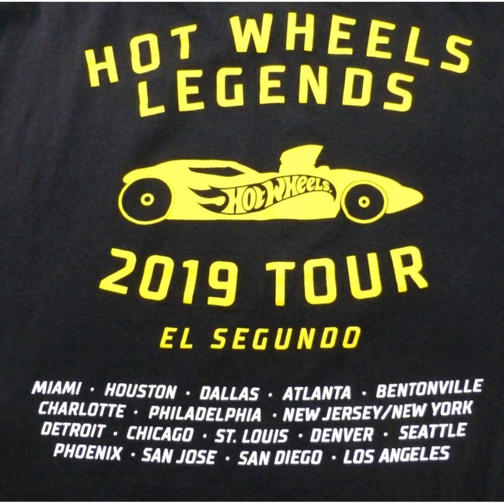 Hot Wheels Legends 2019 Tour T-Shirt Charlotte Black XL Car Enthusiast‎ Tee